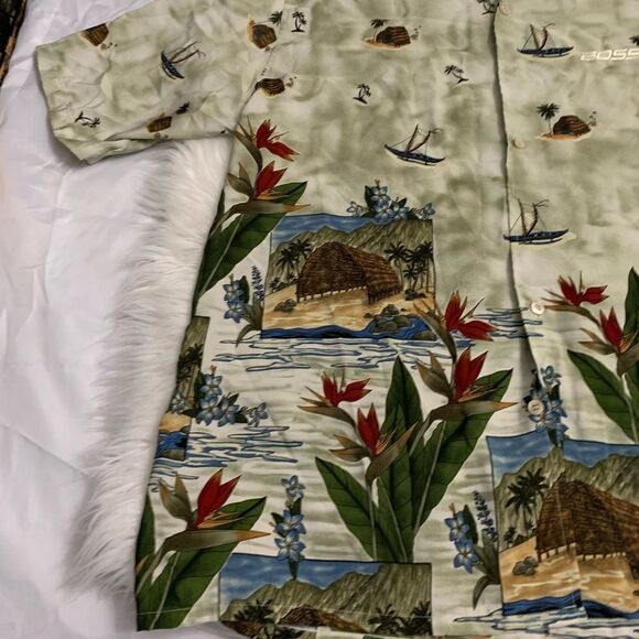 Men's Print Button Down Top - Picture 2 of 5